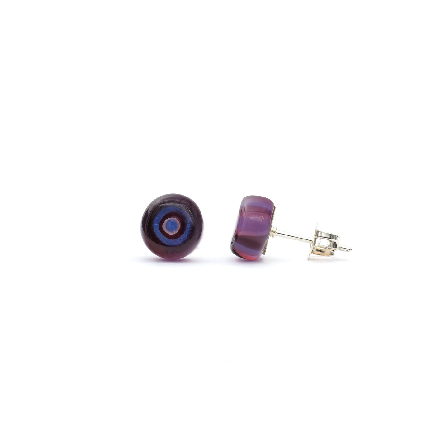 Art · Simple Stud Earrings 8mm - Purple2 - Earrings