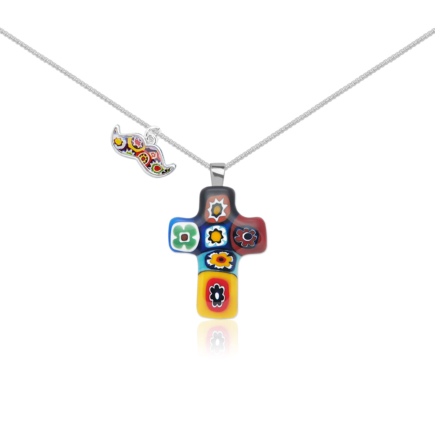 Artylish x Cross Necklace - 0.85mm 925 Sterling Silver - Pendant Necklace