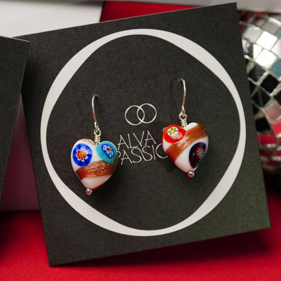 Artylish White Heart Earrings - Earrings