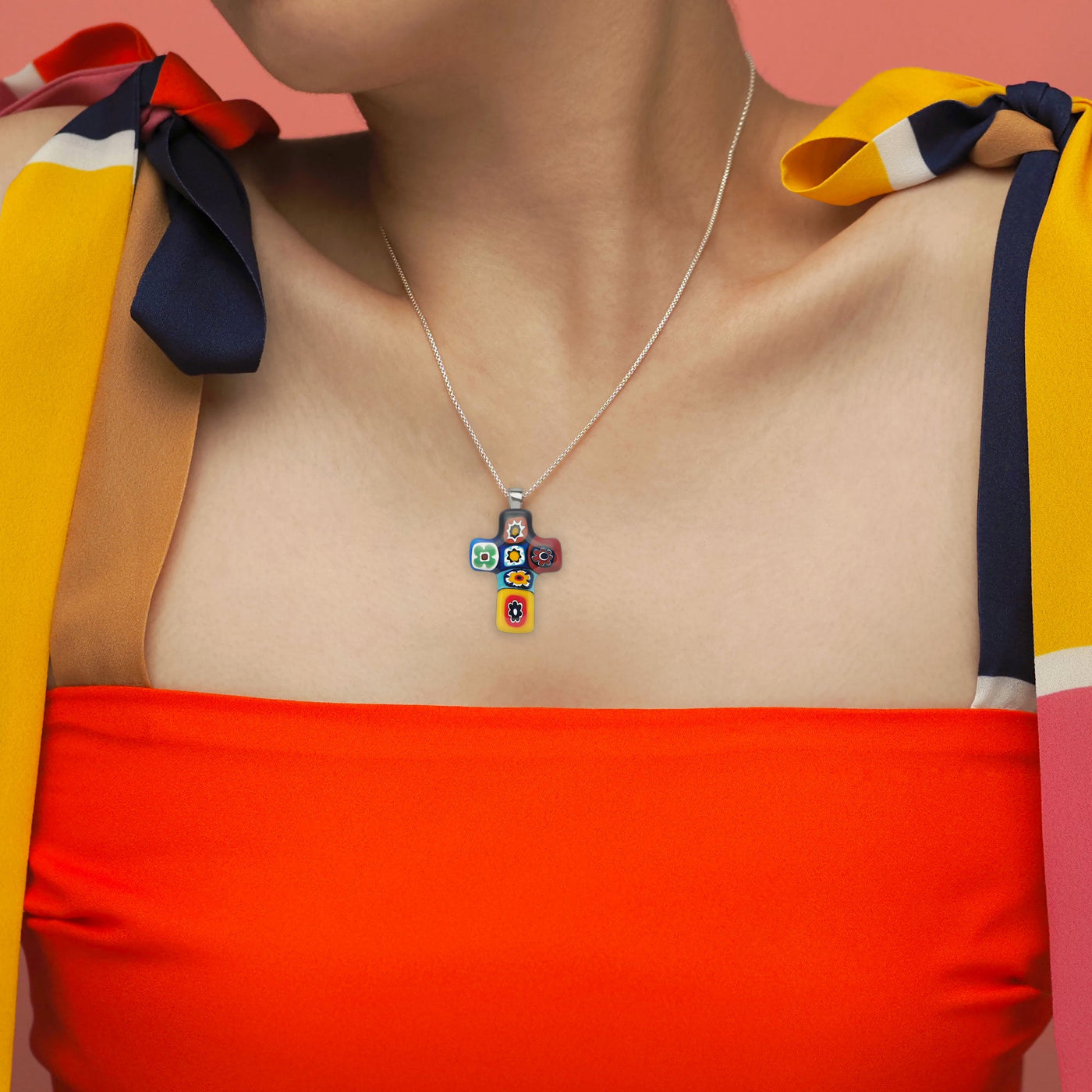 Artylish x Cross Necklace - 2mm 316L Stainless Steel - Pendant Necklace