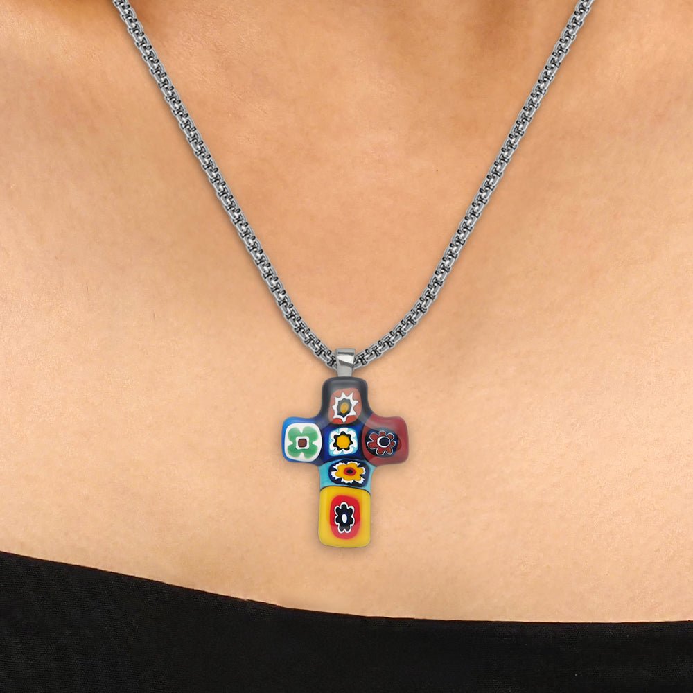 Artylish x Cross Necklace - 2mm 316L Stainless Steel - Pendant Necklace