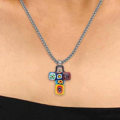 Artylish x Cross Necklace - 2mm 316L Stainless Steel - Pendant Necklace