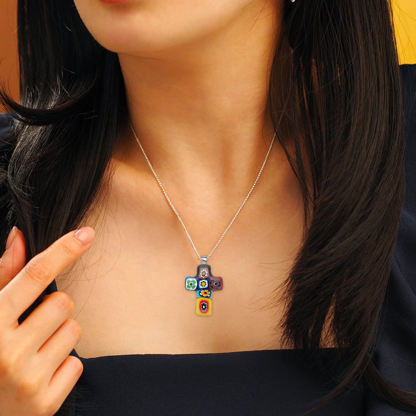 Artylish x Cross Necklace - 2mm 316L Stainless Steel - Pendant Necklace