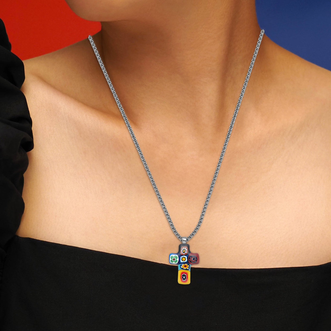 Artylish x Cross Necklace - 2mm 316L Stainless Steel - Pendant Necklace