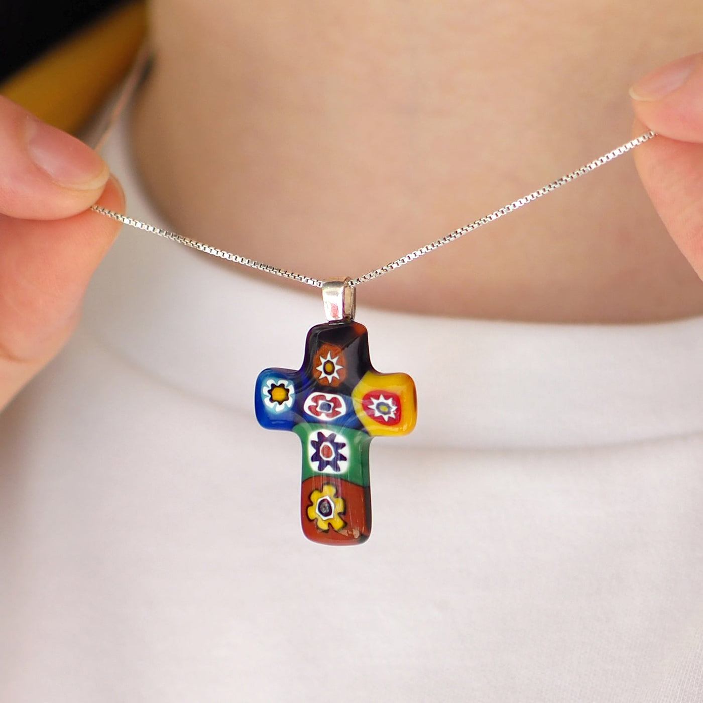 Artylish x Cross Necklace - 2mm 316L Stainless Steel - Pendant Necklace