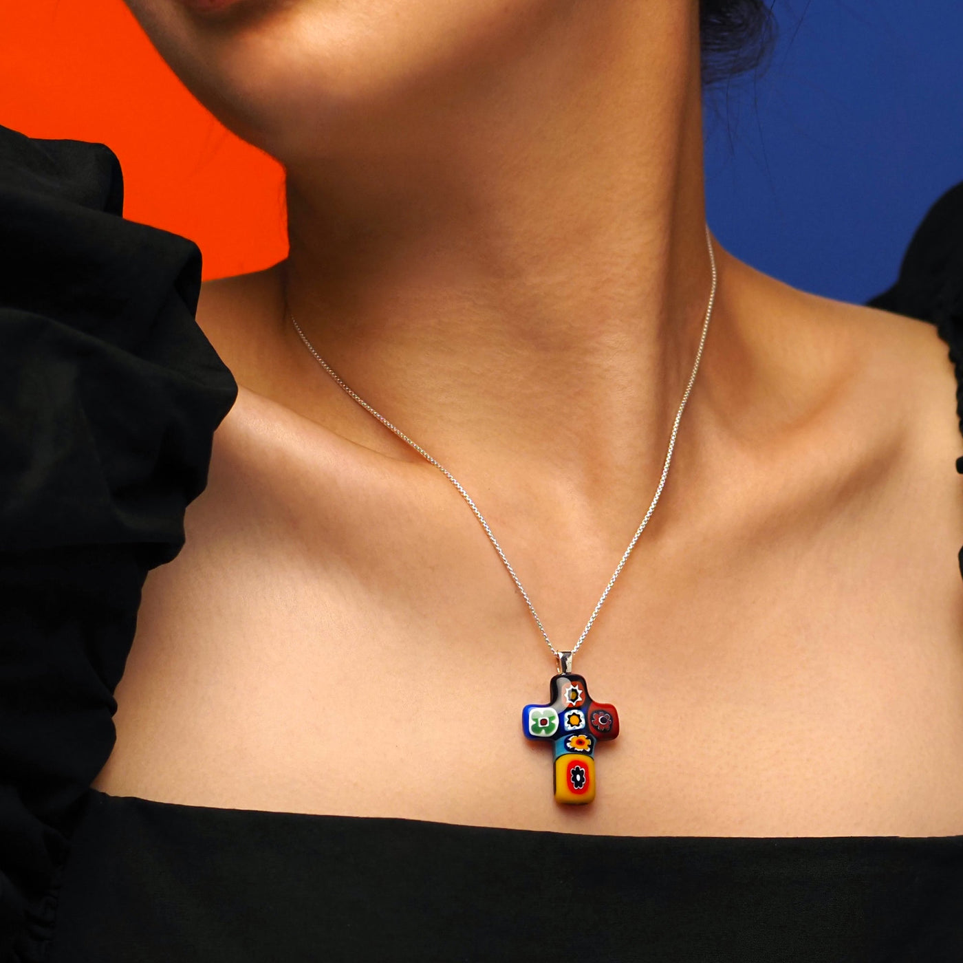 Artylish x Cross Necklace - 2mm 316L Stainless Steel - Pendant Necklace