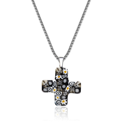 Artylish x Greek Cross Necklace - 1.8mm 925 Sterling Silver - Pendant Necklace