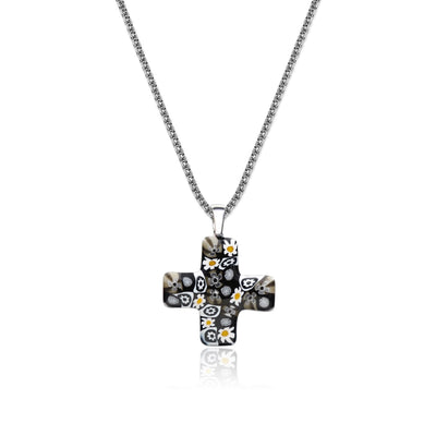 Artylish x Greek Cross Necklace - 1.8mm 925 Sterling Silver - Pendant Necklace