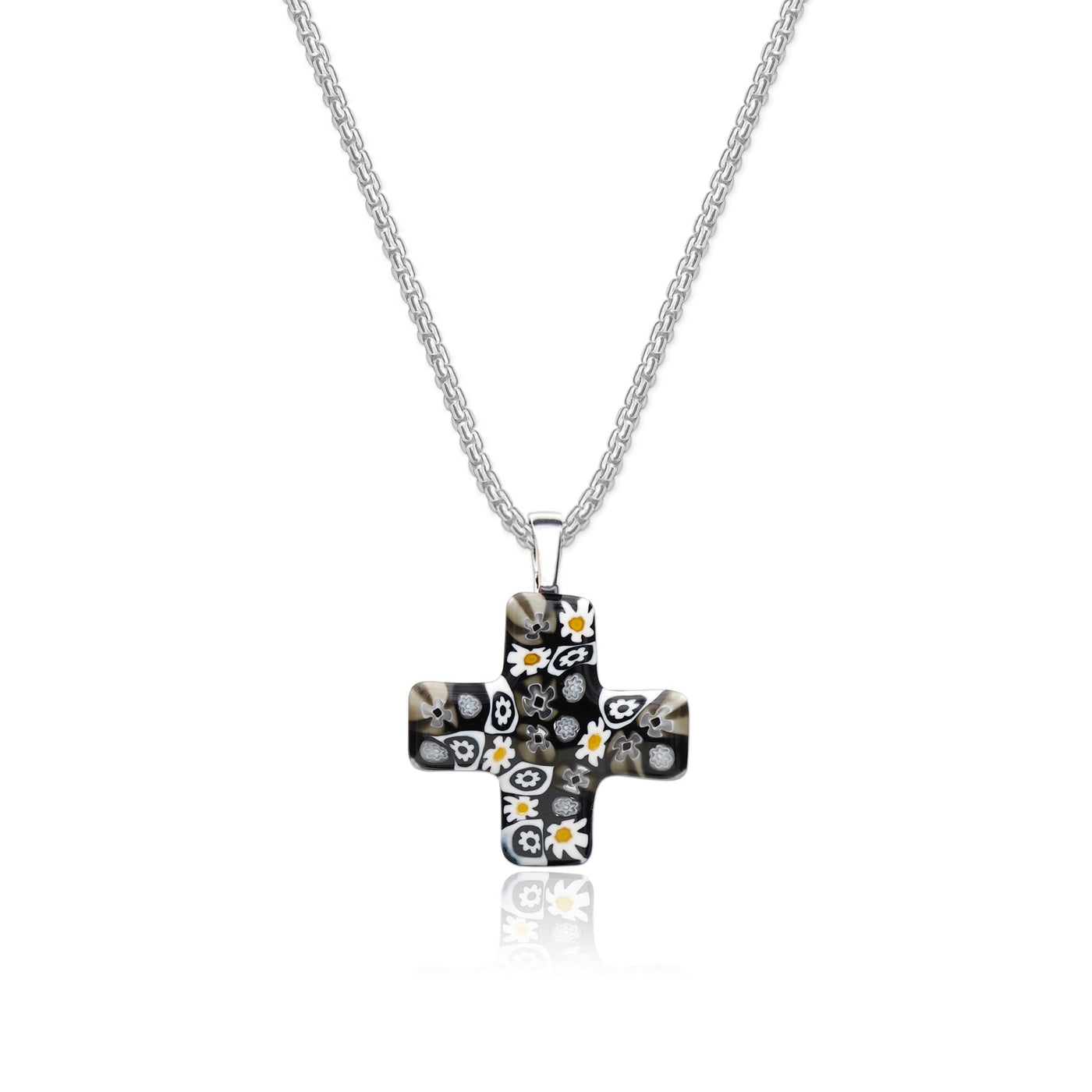 Artylish x Greek Cross Necklace - 1.8mm 925 Sterling Silver - Pendant Necklace