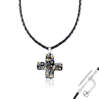 Artylish x Greek Cross Necklace - 1.8mm 925 Sterling Silver - Pendant Necklace
