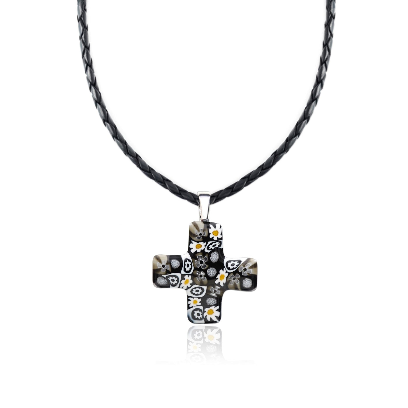 Artylish x Greek Cross Necklace - 1.8mm 925 Sterling Silver - Pendant Necklace
