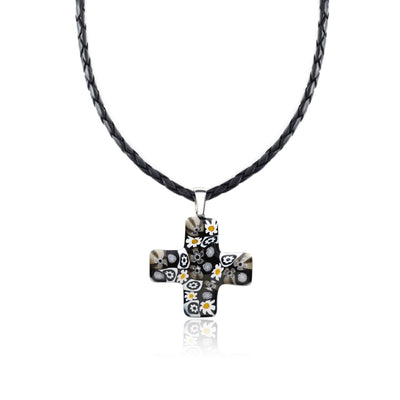 Artylish x Greek Cross Necklace - 1.8mm 925 Sterling Silver - Pendant Necklace