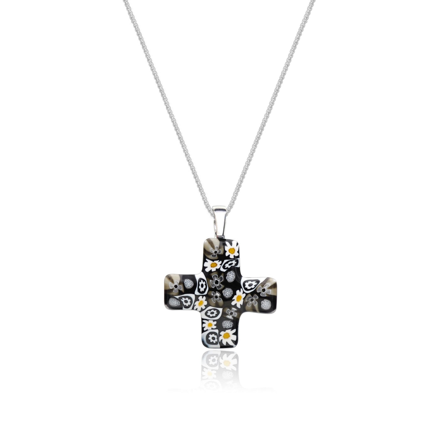 Artylish x Greek Cross Necklace - 1.8mm 925 Sterling Silver - Pendant Necklace
