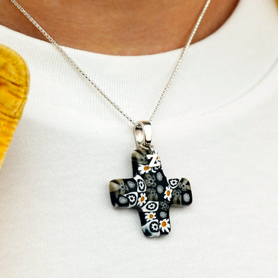 Artylish x Greek Cross Necklace - 2.5mm 925 Sterling Silver - Pendant Necklace