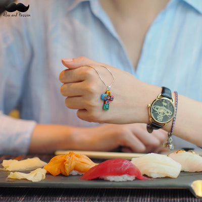 Artylish x Mini Cross Necklace - 1.2mm 925 Sterling Silver - Pendant Necklace