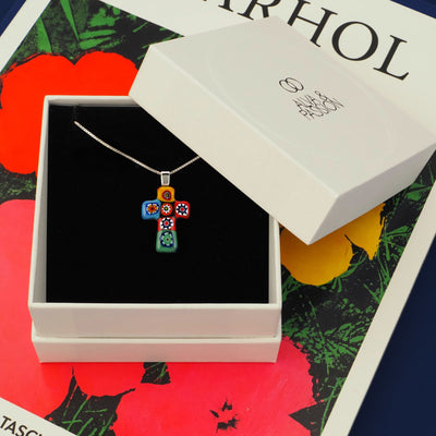 Artylish x Mini Cross Necklace - 1.2mm 925 Sterling Silver - Pendant Necklace