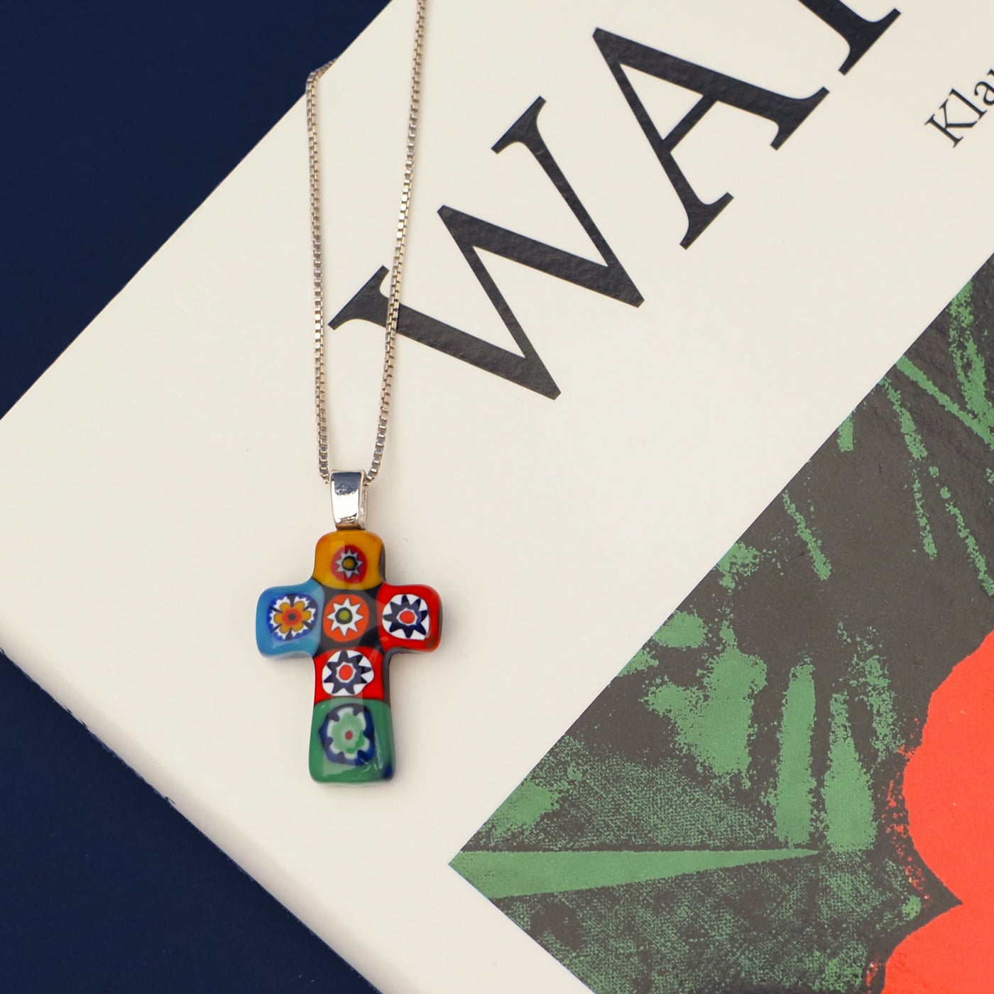 Artylish x Mini Cross Necklace - 1.2mm 925 Sterling Silver - Pendant Necklace