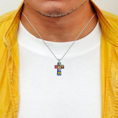 Artylish x Mini Cross Necklace - 1.2mm 925 Sterling Silver - Pendant Necklace