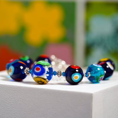 Artylish x Silver Aqua Bracelet - Small | For wrist 11.7 - 14.7cm - Bracelet