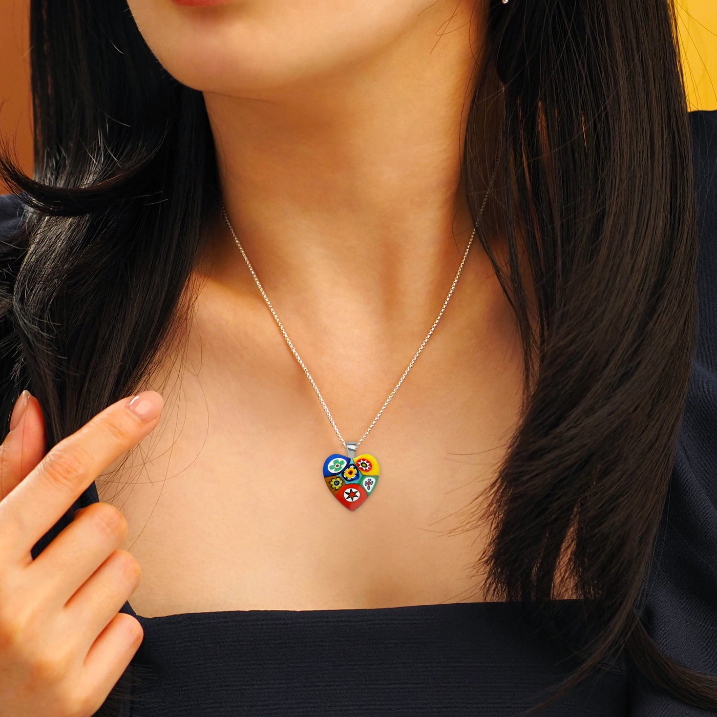 Artylish x Six in Heart Necklace - 2mm 316L Stainless Steel - Pendant Necklace