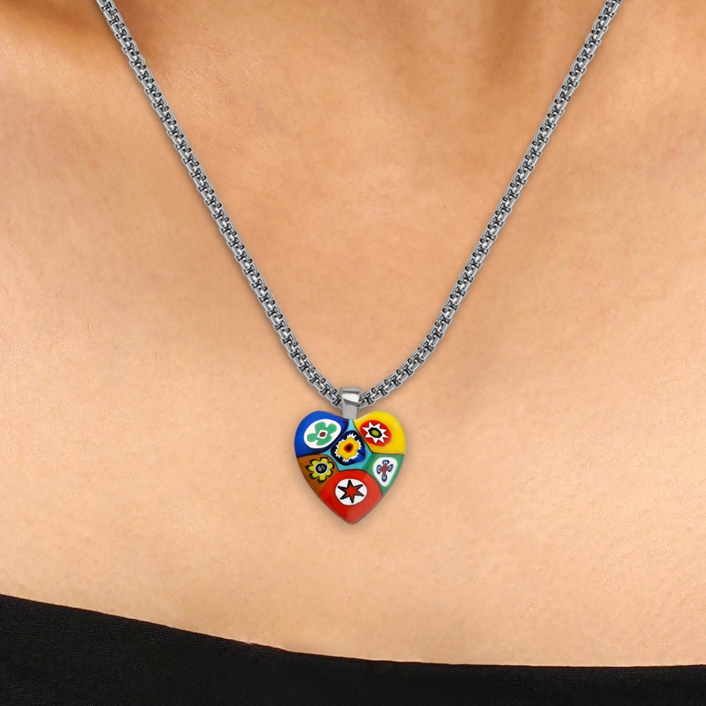 Artylish x Six in Heart Necklace - 2mm 316L Stainless Steel - Pendant Necklace