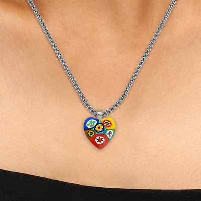 Artylish x Six in Heart Necklace - 2mm 316L Stainless Steel - Pendant Necklace
