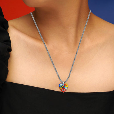 Artylish x Six in Heart Necklace - 2mm 316L Stainless Steel - Pendant Necklace