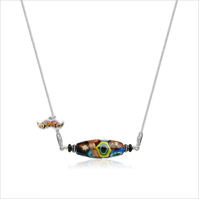 Aventurine Legend Necklace II - 1.8mm Anti - Tarnish Silver [Free Upgrade] - Pendant Necklace