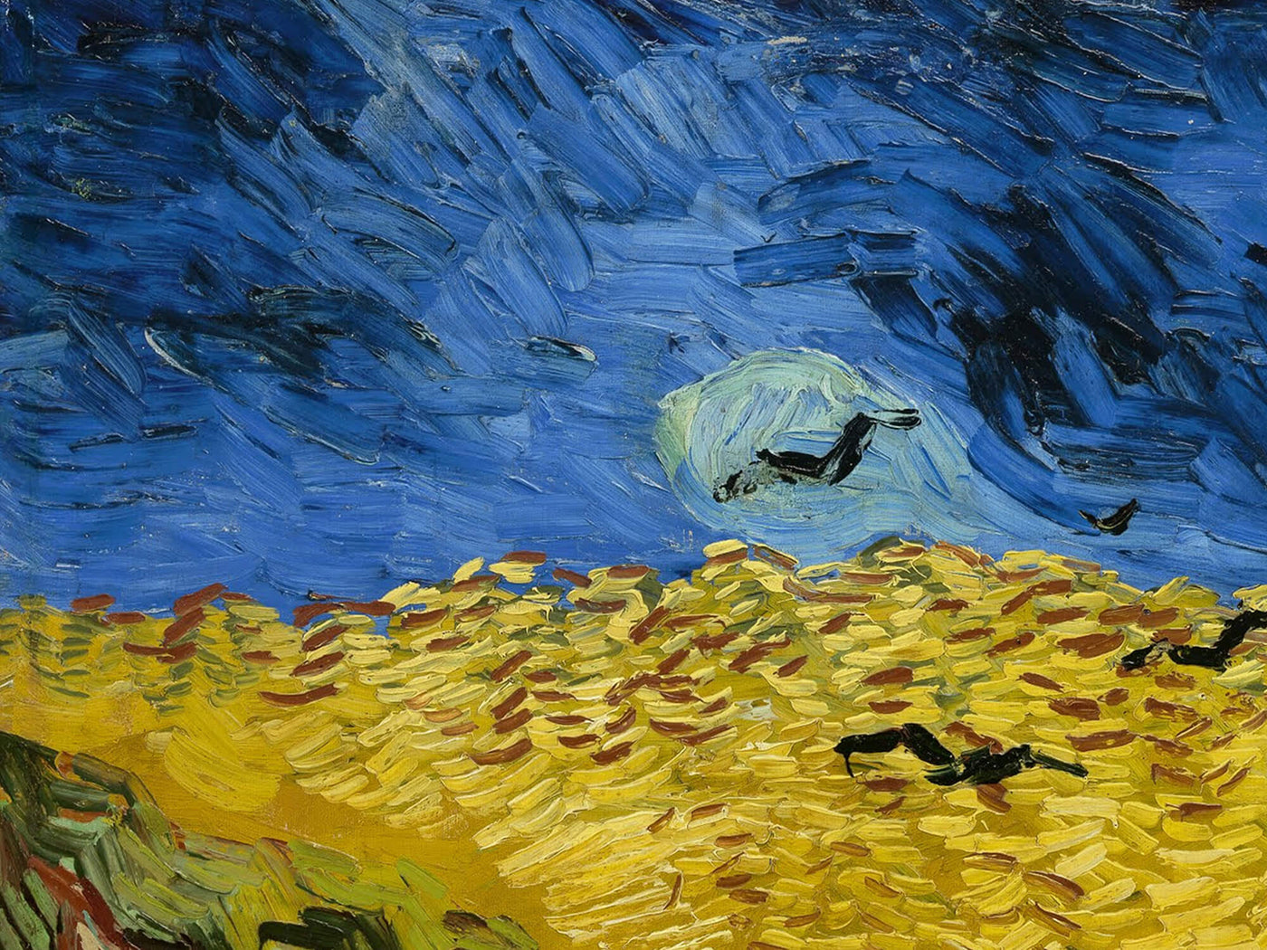 Blue and yellow art paint by Van Gogh