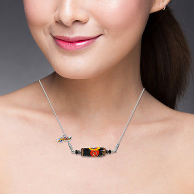 Black Legend Necklace V - 1.8mm Anti - Tarnish Silver [Free Upgrade] - Pendant Necklace