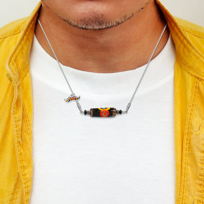 Black Legend Necklace V - 1.8mm Anti - Tarnish Silver [Free Upgrade] - Pendant Necklace