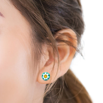 Full Bloom Stud Earrings (8mm)