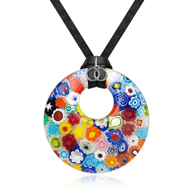 Full Bloom Round Pendant - 20+2 inch - Pendant Necklace