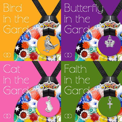 Full Bloom Round Pendant - Black 4mm - Pendant Necklace
