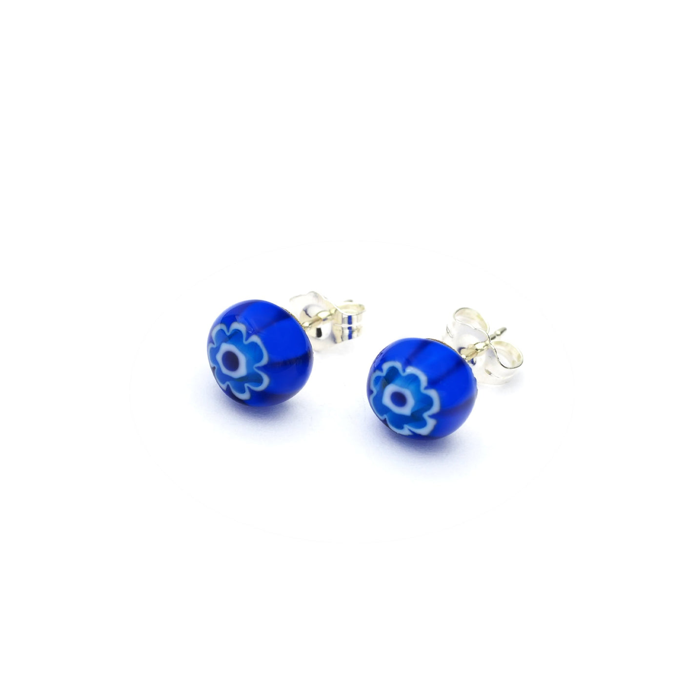 Full Bloom Stud Earrings (8mm) - Purple2 - Earrings
