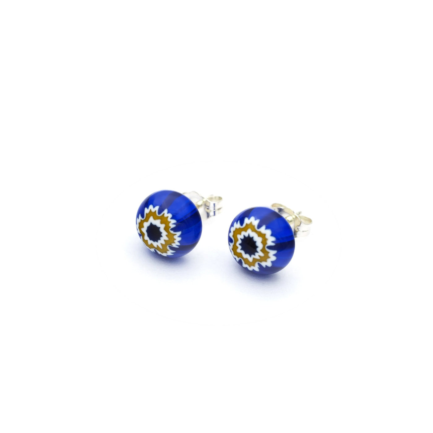 Full Bloom Stud Earrings (8mm) - Purple2 - Earrings