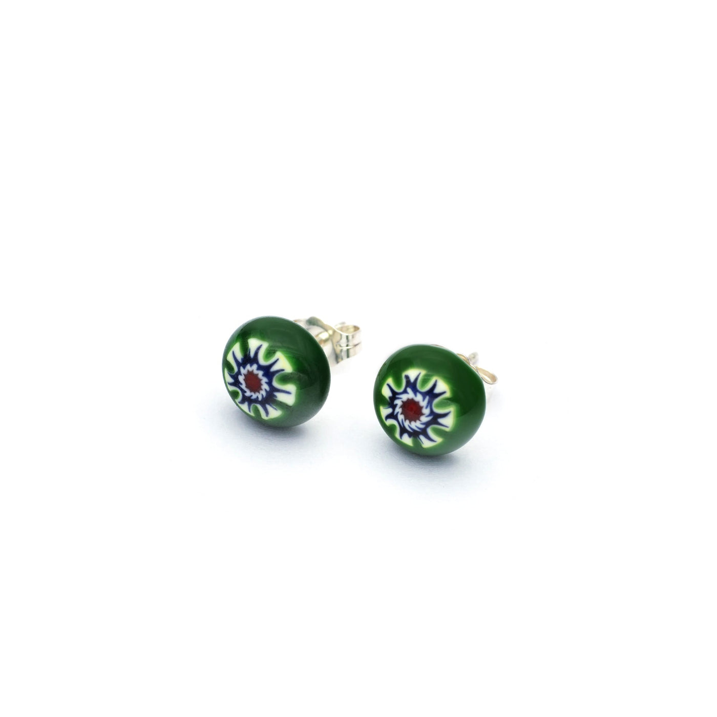 Full Bloom Stud Earrings (8mm) - Purple2 - Earrings