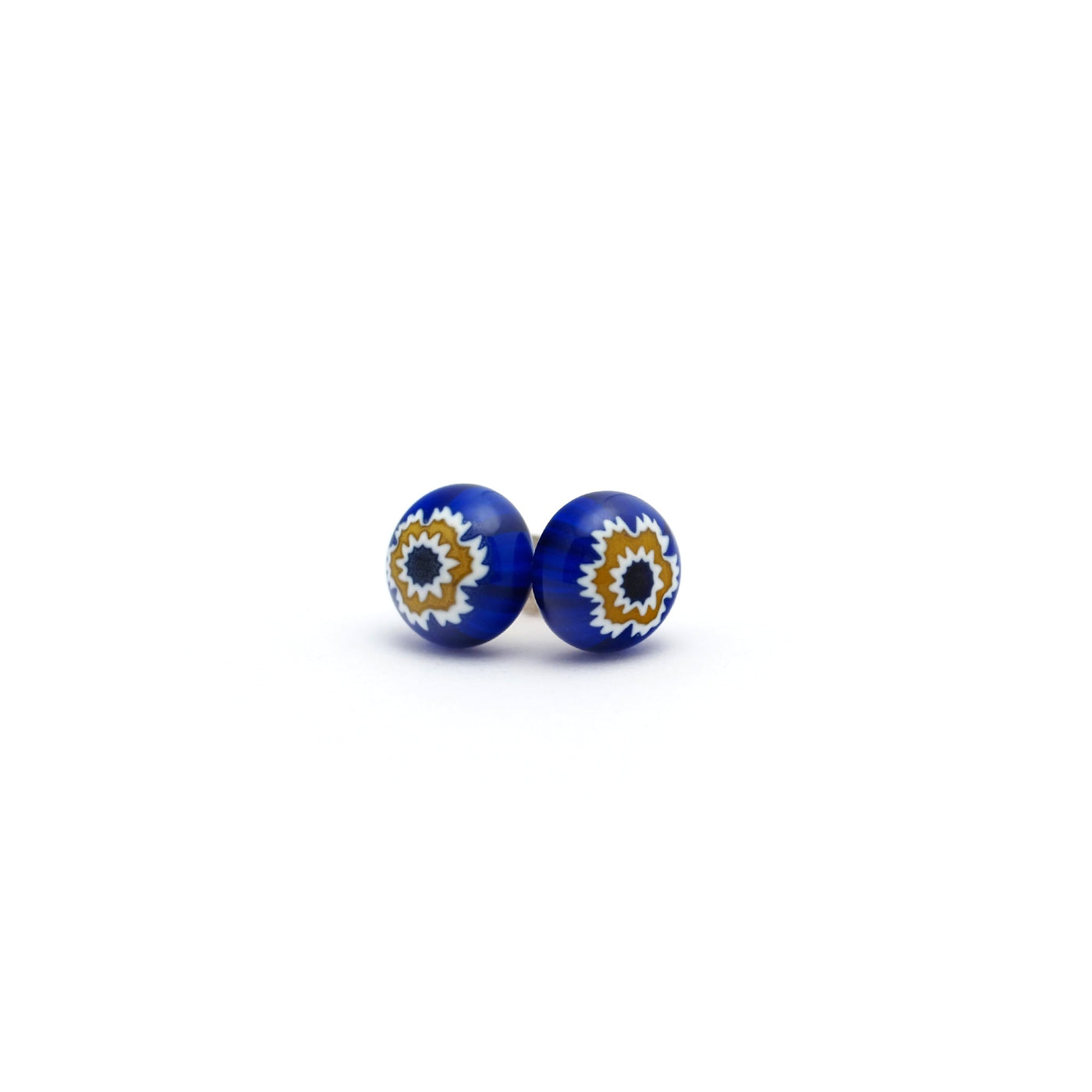 Full Bloom Stud Earrings (8mm) - Purple2 - Earrings