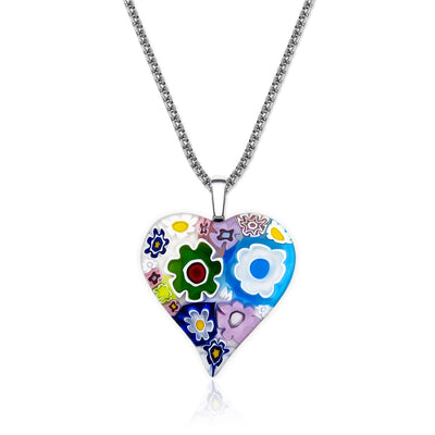 Full of Love Large Heart Pendant - 2mm 316L Stainless Steel - Pendant Necklace