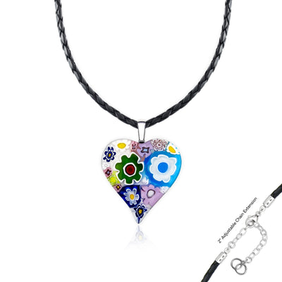 Full of Love Large Heart Pendant - 2mm 316L Stainless Steel - Pendant Necklace
