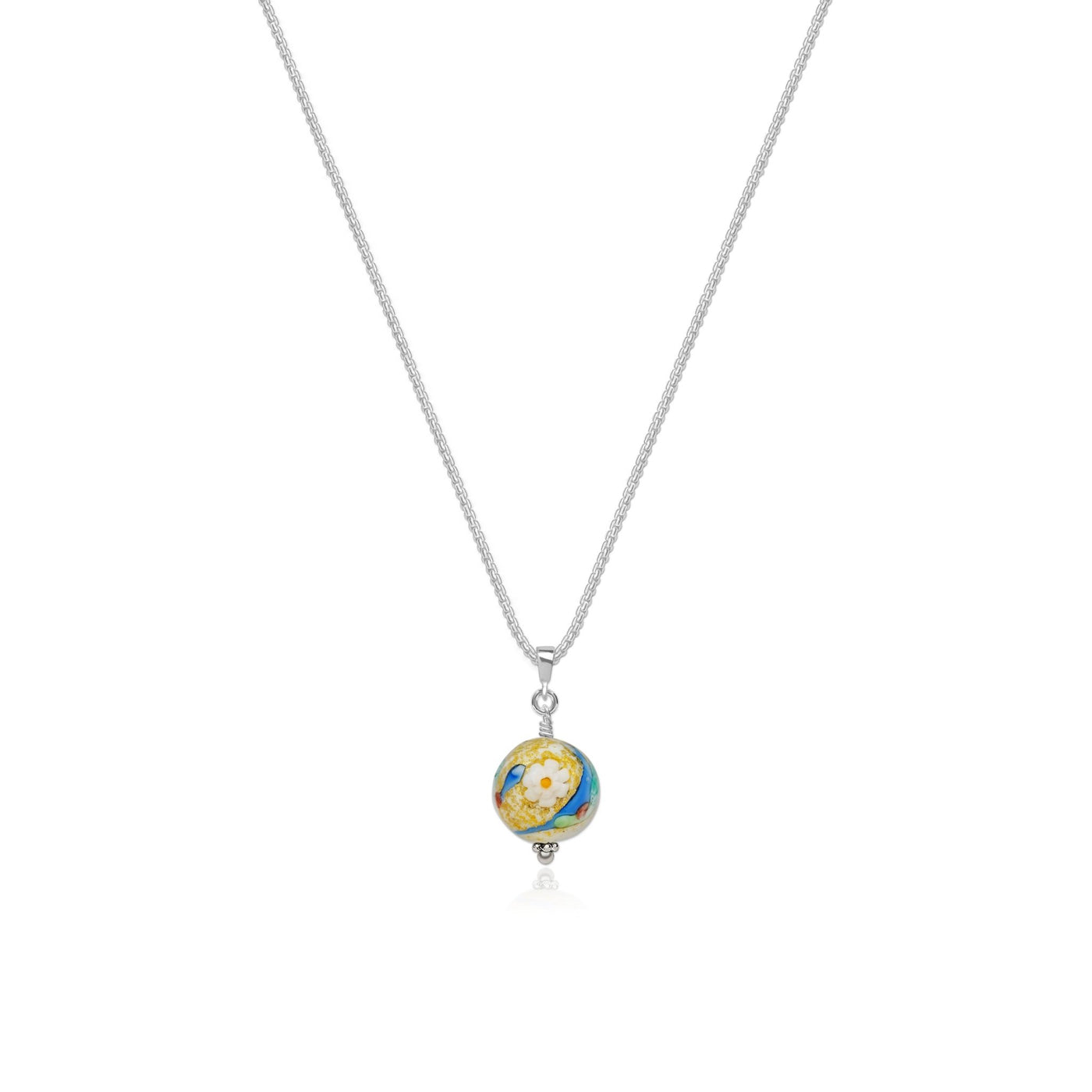 Love in Bloom Small Necklace - 1.2mm 925 Sterling Silver - Pendant Necklace