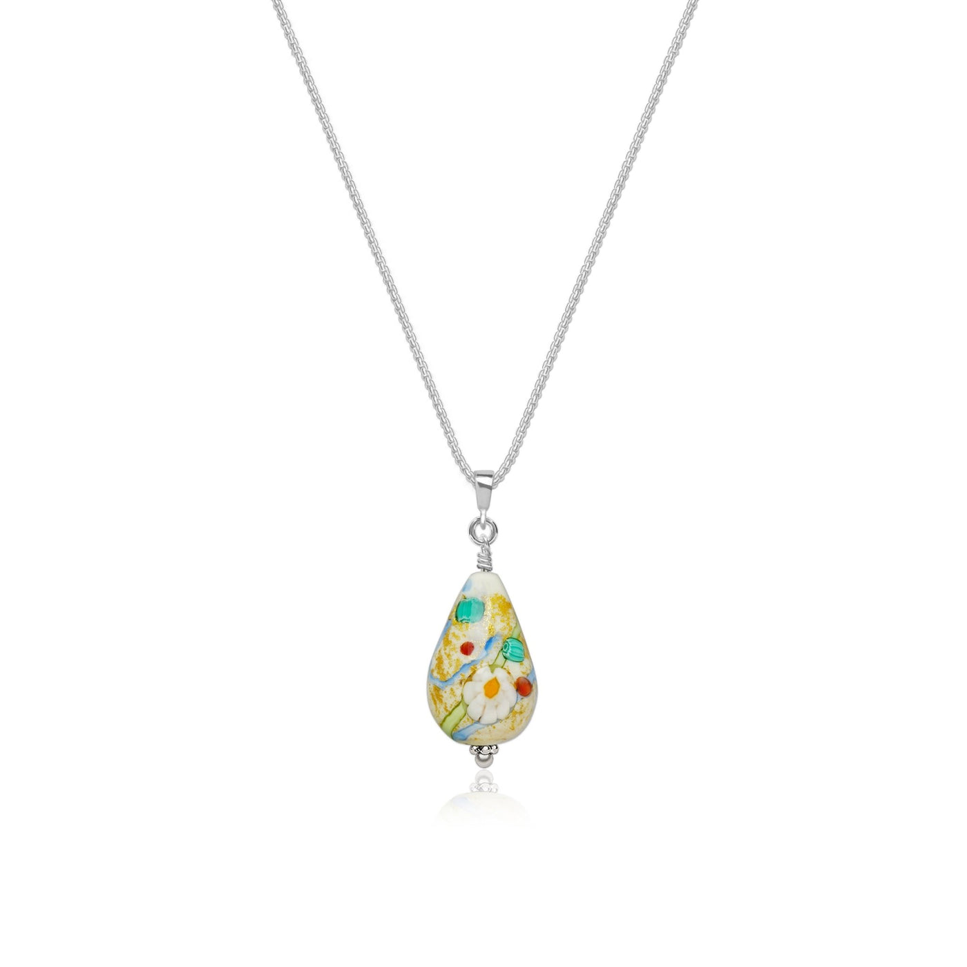 Love in Bloom Small Vase Necklace - 1mm 925 Sterling Silver - Pendant Necklace