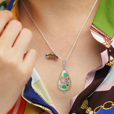 Love in Bloom Small Vase Necklace - 1mm 925 Sterling Silver - Pendant Necklace