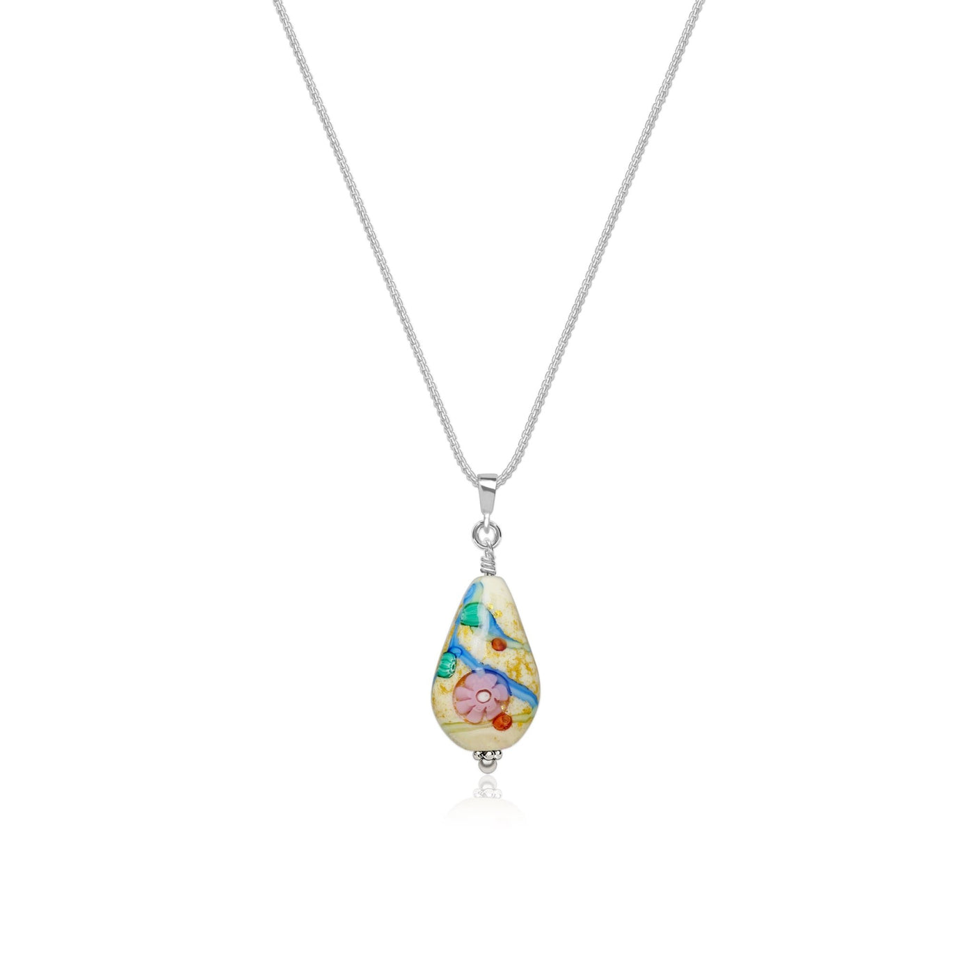 Love in Bloom Small Vase Necklace - 1mm 925 Sterling Silver - Pendant Necklace