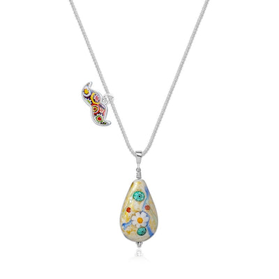 Love in Bloom Small Vase Necklace - 1mm 925 Sterling Silver - Pendant Necklace