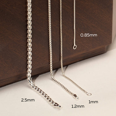 925 Sterling Silver Necklace (0.85mm)
