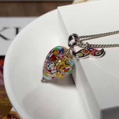 The Kiss Gold Heart Necklace