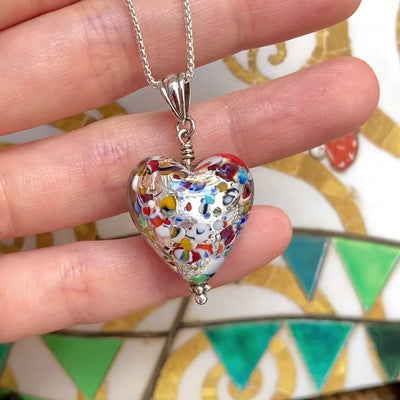 The Kiss Silver Heart Necklace