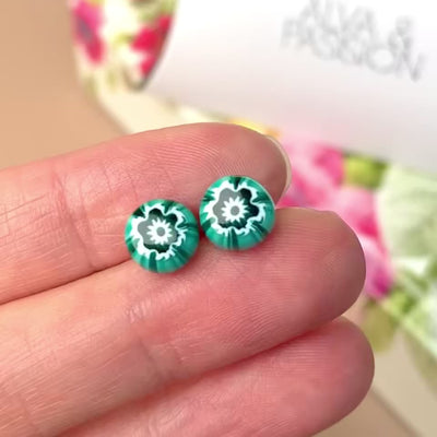 Full Bloom Stud Earrings (8mm)