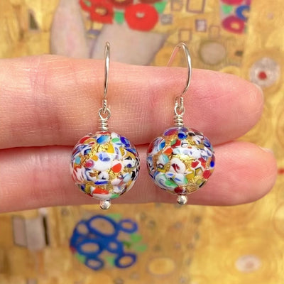 The Kiss Gold Round Earrings